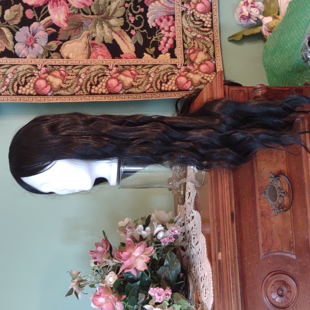 Anogol Long Black Wig NIP